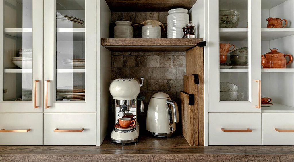 بهترین شکل قرار دادن لوازم برقی داخل کابینت